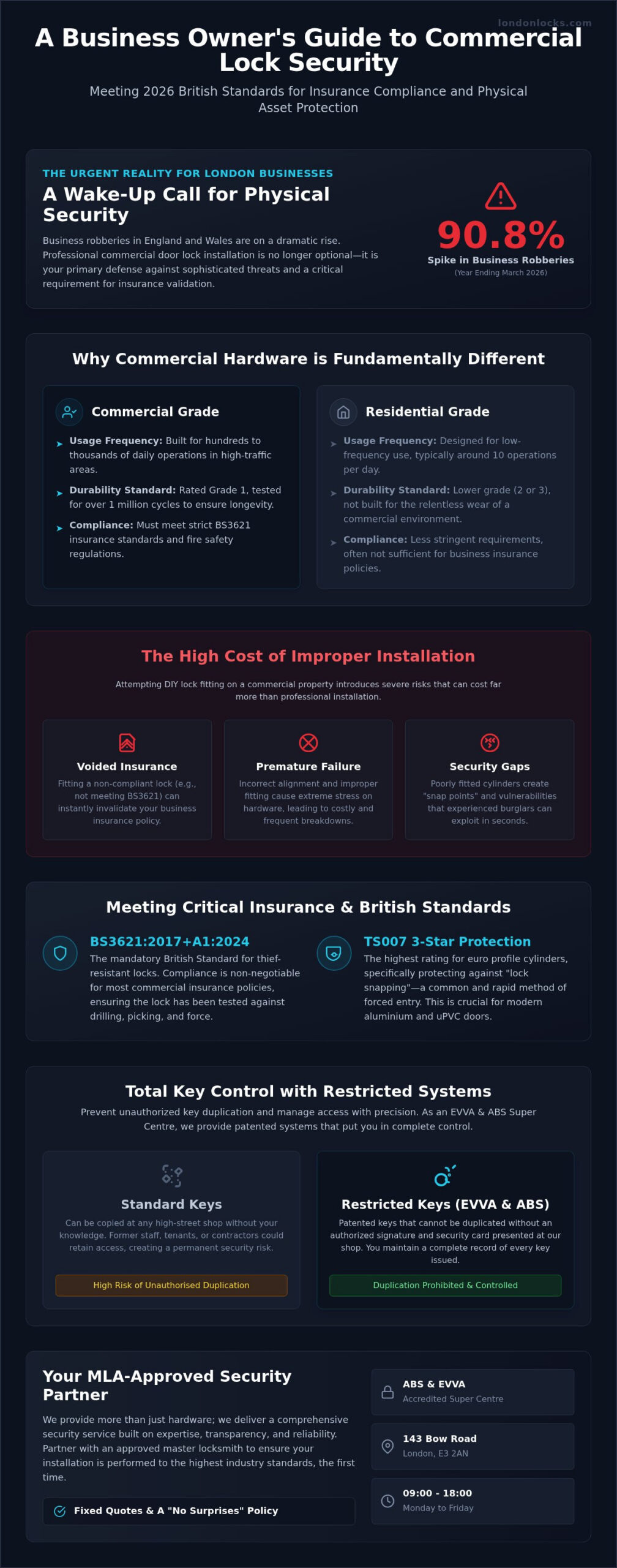 Commercial Door Lock Installation: London Business Security Guide 2026